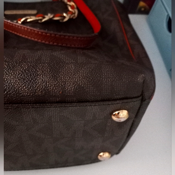 NWT Michael Kors Harper Large  Signature PVC Tote - Brown - Picture 5 of 15